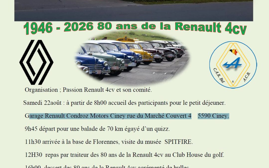 11ème Rassemblement de Renault 4cv et dérivés